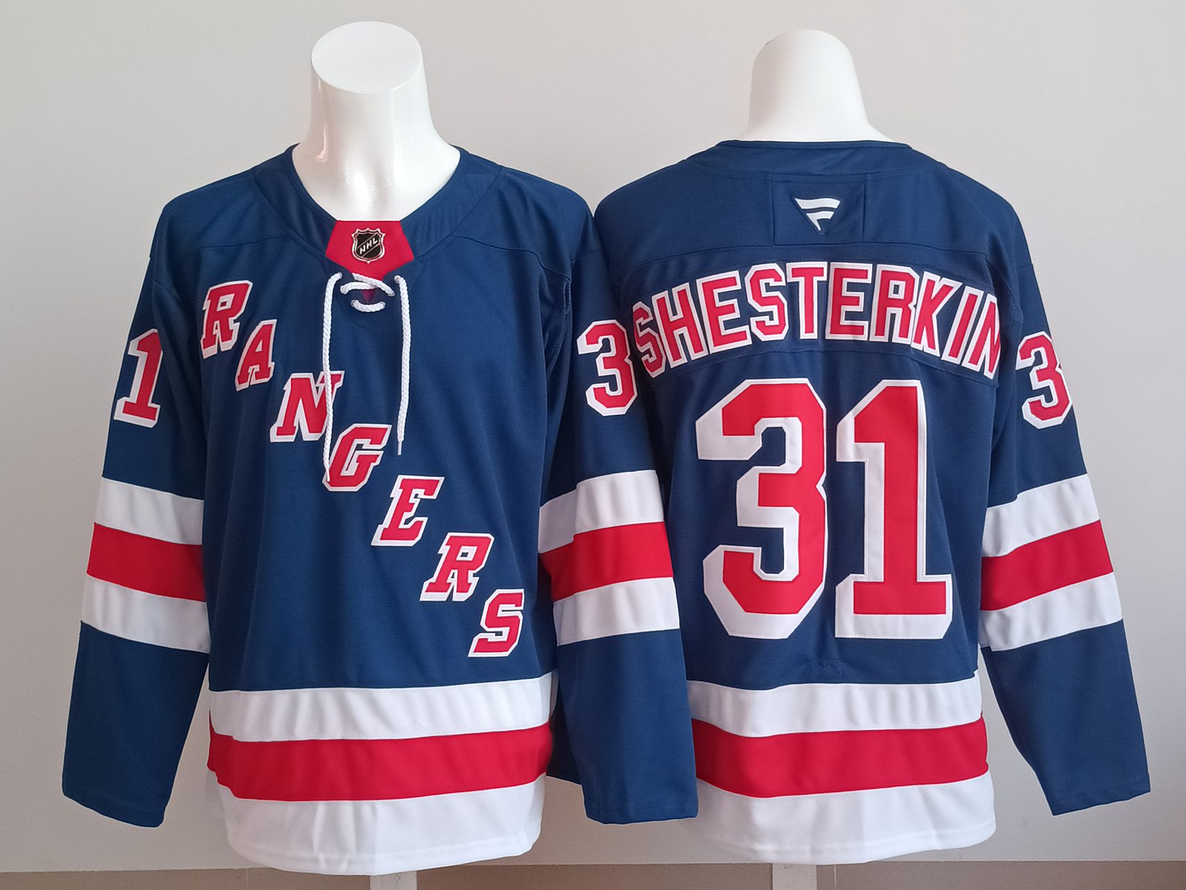 Men 2025 New York Rangers #31 Shesterkin Blue NHL Jersey style 01